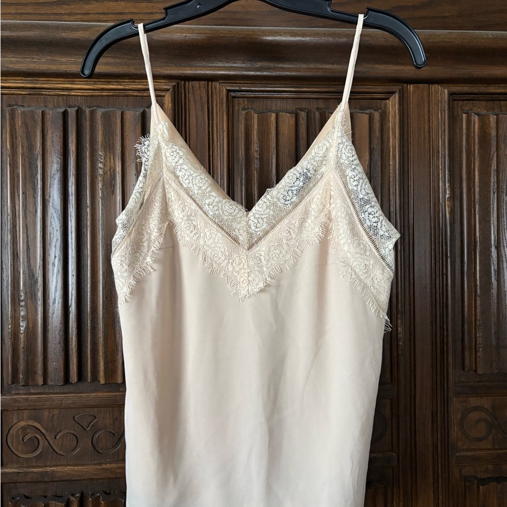 Nasty Gal Cream Lace Detail Tank
